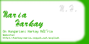 maria harkay business card